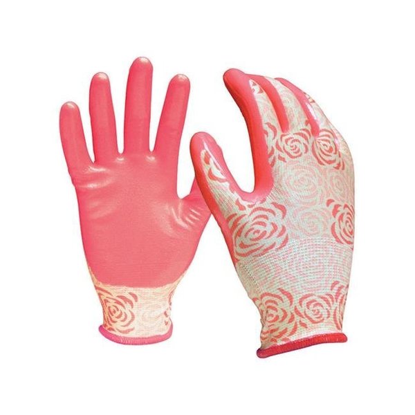 Patioplus Womens Nitrile Gardening Gloves - Pink  Medium & Large PA152800